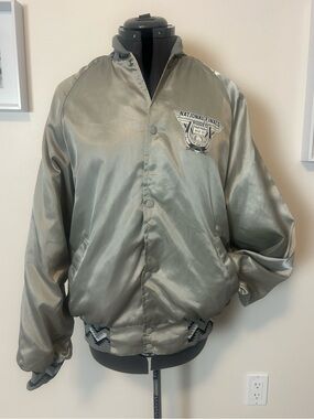 Vintage 1992 National Finals Rodeo Satin Bomber Jacket Western Las Vegas NFR